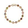 Pulsera de Corazón Simple de Circonita Colorida para Mujer en Otoño e Invierno Diseño de Nicho Pulsera Versátil con Lujo Ligero y Joyería de Alta Gama