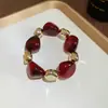 Pulseira Europeia e Americana Transfronteiriça de Pérolas com Contas Acrílicas, Pulseira de Estilo Étnico Retrô, Luxo Leve, Fashion, Joia de Mão Simples e Versátil