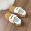 Zapatos Mao de velcro zapatos de pan de algodón invierno nuevo cálidos blancos cabeza grande perezoso para usar afuera otoño e invierno explosiones