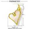 Venta Caliente Aceite Gotero de Dopamina Corazón Estrella Colgante de Collar de Cobre Zirconia DIY Pulsera de Tortuga Femenina Accesorios de Joyería