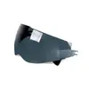 Casco de Motocicleta Negro con Lente Grande Color Té Negro con Recubrimiento Plateado, Accesorios Coloridos para Motocicleta para Montar, Unisex, Visión Nocturna, Transmite Luz
