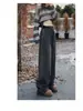 Jeans de Pierna Ancha Gris Cemento Vintage para Mujer Otoño e Invierno Adelgazantes Sueltos Cintura Alta Pantalones Rectos Hasta el Suelo Talla Grande Forrados de Polar