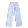 Ropa de Mujer al por Mayor Transfronteriza Estilo Europeo y Americano Pantalones de Pierna Ancha Sueltos Regulares Color Sólido Sueltos Rectos Versátiles Pantalones Casuales