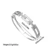 Europa y Estados Unidos pulsera de acero de titanio para casting transfronterizo chapada en oro de 18 quilates microincrustada alta gama joyería de estilo frío pulsera de acero inoxidable
