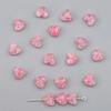 Cuentas acrílicas de palomitas de maíz con forma de corazón pequeño de color, cuentas agrietadas, accesorios para pulseras y pendientes hechos a mano.