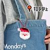 Lindo colgante de peluche navideño para niña, decoración navideña, llavero de muñeca pequeña, colgante de mochila, joyería al por mayor