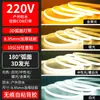 Tira de luz COB para exteriores impermeable iluminación ultrabrillante ambiente de luz cálida autoadhesiva techo de sala de estar uso doméstico tira de luz LED flexible 220V