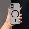 Adequado para Apple 18Promax Capa de Telefone Magnética Fosca de Alta Transparência, Capa Protetora Simples para Iphone17, Modelo Novo 1516