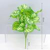 Em estoque planta artificial parede de fundo de casamento decoração de parede verde planta acessórios folha de plástico 7 cabeça feixe rabanete verde Evergreen