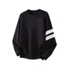 Suéter de punto a rayas para pareja de hombre y mujer, estilo old money, cuello redondo, capa interior, prenda exterior, otoño e invierno, venta al por mayor de fábrica transfronteriza