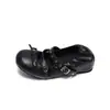 Zapatos de Mujer First Encounter Season Mary Jane Negros con Correa Cruzada de Hebilla y Moño, Bailarinas de Suela Suave