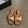 Pantuflas Retro Nicho para Verano de Mujer para Exterior, Nueva Moda de Alta Gama, Estilo Francés, Sandalias Planas Versátiles para Playa