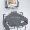 [em estoque infantil macio elástico anti-pilling malha base camisa suéter outono e inverno versão coreana de cor sólida para meninos e meninas