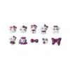 Acessórios de Arte para Unhas Cartoon Estampa de Leopardo Kt, Sucesso Popular Online, Cabeça de Gato Kt Fofa, Estampa de Leopardo Roxa, Decorações de Arte para Unhas Estrela de Cinco Pontas