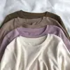 Camiseta de Terciopelo Doble Cara de Manga Larga para Mujer Otoño e Invierno Cálida Camiseta Base Interior Top Exfoliante Holgado Adelgazante Todo Fósforo