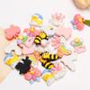 Accesorios de Resina de Flores de Dibujos Animados de Arcoíris Hechos a Mano Creativos Pegamento Crema DIY Carcasa para Teléfono Móvil Horquilla Diadema Colgante Decoración