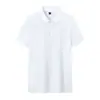 Camisa Polo Clásica de Doble Costura para Trabajo Estampado Personalizado con Logo Cuello Solapa Color Sólido Manga Corta Hecha por Encargo Camisa Publicitaria Ropa Corporativa