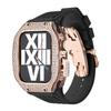 Para Apple Watch com capa protetora Apple Watch, alça modificada, capa luxuosa de titânio com diamante