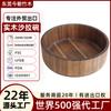 Fábrica de Comercio Exterior de Dongguan, vajilla de madera, cuenco de madera para encurtidos personalizado, cuenco de madera de fondo plano, cuenco de madera para verduras, cuenco de madera maciza para ensalada