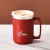 Caneca de Aço Inoxidável 304 de Camada Dupla com Canudo, Copo de Café, Copo de Chá Conveniente para Escritório, Estudante, Copo de Presente