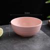 Tigela Redonda de Palha de Trigo Louça Doméstica Tigela Infantil Estilo Nórdico Tigela de Sopa de Dormitório Tigela de Salada Tigela de Arroz Tigela de Plástico para Macarrão