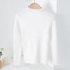 Categoría a Otoño e Invierno Ropa Nueva para Niños y Niñas Camiseta de Fondo de Punto Estilo Occidental Color Puro Estilo Coreano Suéter de Cuello Alto Medio para Niños