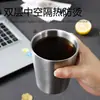 Taza simple de acero inoxidable de doble capa 304 taza de cerveza taza de café para exteriores niños taza de agua pequeña venta al por mayor estilo industrial ins