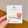 Presilha de Cabelo de Bolinhas com Frutas Doces para Mulheres 2026 Novo Estilo Presilha Lateral para Franja Presilha Fofa de Bico de Pato Acessório de Cabelo Pente