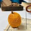 Talla de Palosanto Naranja Palosanto Pieza Pequeña con Mango de Manzana para Coche Mesa de Té Sala de Estar Calabaza Decoración de Coche