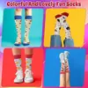 Calcetines de longitud media para mujer, personalizados, con patrón de logo, de tendencia, para envío transfronterizo, personalización en lotes pequeños