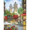 Pintura al óleo estilo europeo de un pueblo junto al lago, Pintura de diamantes con cobertura total de diamantes, Nueva escena callejera vintage para decoración de sala de estar, Fábrica de punto de cruz con diamantes