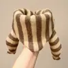 Bufanda Triangular para Niños Otoño e Invierno Estilo Coreano Elegante Bufanda de Punto Rayada con Bloques de Color para Niños y Niñas, Calentador de Cuello Versátil Cálido para Bebé