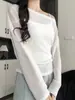 ¡7 Colores! Blusa de Moda con Tirantes para Mujer de Celebridad de Internet, Ropa Delgada de Manga Larga Holgada para Protección Solar, Top Sexy Versátil