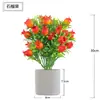 Planta Verde Laranja Vasada Bonsai Espuma Fruta da Fortuna Interior Decoração de Casa Flor Artificial Ornamento Fruta Simulada Planta em Vaso