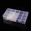 Caja de Almacenamiento Grande Engrosada con Tapa, Visible 15 Compartimentos, Organizador de Escritorio de Plástico Desmontable, Caja de Herramientas, Joyero