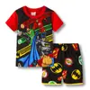 Ropa de Casa Manga Corta para Niños con Historia de Aviones Traje de Verano para Niños Traje para Aire Acondicionado Pijama de Dibujos Animados C04