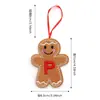 Colgante Decorativo de Hombre de Jengibre Nuevo Navideño Transfronterizo con 26 Letras Colgante para Árbol de Navidad Accesorios para Decoración de Escena Festiva