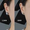Pendientes de perla gris elegantes retro de plata esterlina S999 para mujer, joyería de oreja redonda con temperamento de alta gama francesa, venta al por mayor