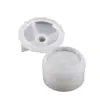 Bote de Almacenamiento Redondo Diamante Multifacético de Resina Epoxi Amapola Molde de Silicona para Cenicero de Yeso DIY Caja de Almacenamiento