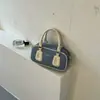 Nova moda outono de 2026, bolsa Boston simples texturizada, bolsa de ombro e transversal vintage de alto valor em formato de travesseiro
