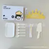 Caixa de presente com conjunto de louças de aniversário, conjunto de cinco peças, pratos de papel para padarias e confeitarias, combinação de talheres e pratos descartáveis