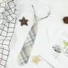 Cuadros Estilo Japonés JK Uniforme Corbata Pequeña Mujer Tendencia Perezosa Estudiante Varón Uniforme Escolar Harajuku Estilo Preppy Moderno