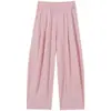 Pantalones Balloon Rosas para Mujer, Estilo Old Money, Nuevo Modelo 2026, Algodón Puro, Talla Petite, Pantalones Harem Cropped de Zanahoria Finos de Verano