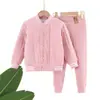 Uniforme Escolar Térmico Mágico para Niños Mayores, Tops Cálidos con Bloqueo de Temperatura para Otoño e Invierno, Pantalones Gruesos de Algodón, Chaqueta Interior de Algodón de Invierno para Niños