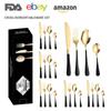 Vajilla de Acero Inoxidable Amazon 1010 Cuchillo, Tenedor y Cuchara Estilo Occidental Juego de 24 Piezas para 6 Personas Juego de Cuchillo y Tenedor de Hotel Caja de Regalo