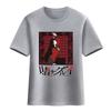 Camiseta Crazy Gambling Deep Animação Círculo Casal Masculino e Feminino Estudante Manga Curta Lua Amarela Luna Cobra Manga Sonho Camiseta de Algodão