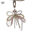 Corrente de Celular Estilo Ballet Doce Corrente Rosa com Laço Pendurado Pérola Feminino Estilo Coreano Ins Joia Atacado Ccd