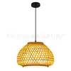 Lustre de bambu trançado, arte em bambu, sala de chá estilo Zen, restaurante chinês, pousada, lanterna de rattan estilo japonês, lanterna criativa vintage, abajur, ferro