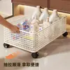 Caja de almacenamiento debajo del mueble de TV, estante para guardar juguetes, cesta de almacenamiento plana deslizante debajo de la cama, gabinete extraíble para dormitorio
