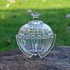 Tarro de cristal estilo europeo para dulces, con forma de calabaza y tapa, ideal para azucarero, para sala de estar, para frutos secos, para refrigerios y café en grano.
